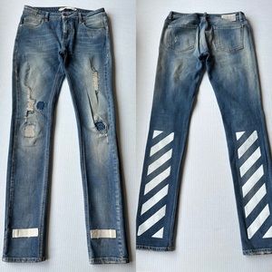 OFF WHITE C/O VIRGIL ABLOH SKINNY JEANS Size 27 EUC